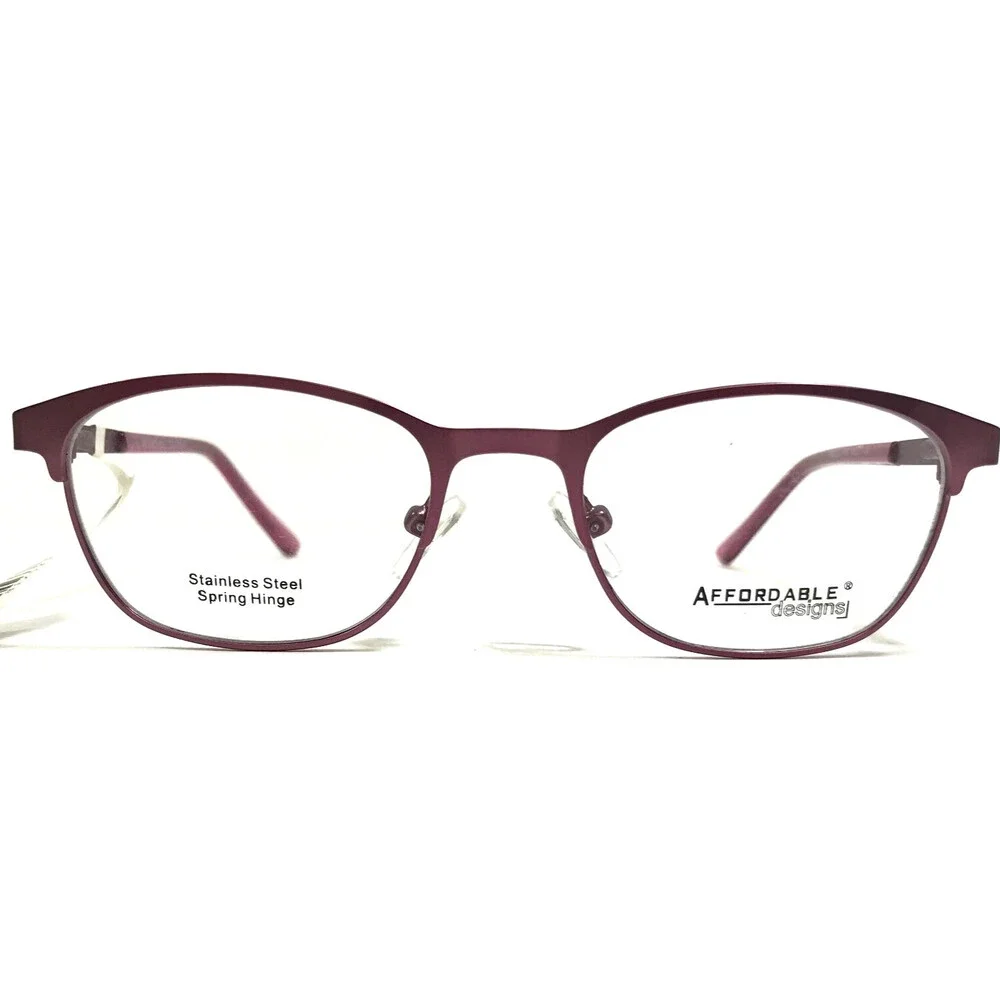 Affordable Designs Eyeglasses Frames NOELLE PINK Rectangular Full Rim 46-17-130